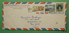DR WHO BURMA 1 RUPEE AIR MAIL RANGOON TO USA w1994