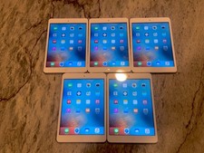 Lot of 5 Apple iPad mini 1st Gen. 32GB, Wi-Fi, 7.9in - White/Silver- (R-D) READ*