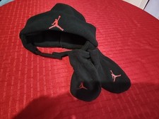 12/24Month Jordan 2-piece infant Black And Red Hat Mitten Set NWT MSRP 25