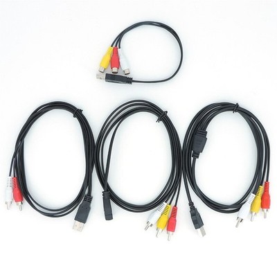 USB A 2.0 Male female To 2 3 Rca 2/3RCA Male female AV plug Adapter Cable HDTV