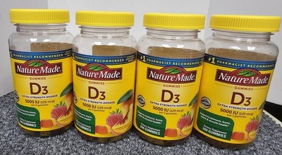 4  X Nature Made Extra Strength Vitamin D3 5000 IU Gummies 200 ct/ea  exp 12/26