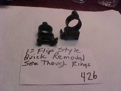 Item# 426 - 1'' Quick Removal Flip Style See Through Rings