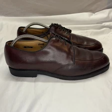 Allen Edmonds Shoes Men 9.5 3E Brown Leather Derby Kennett Split Toe Classic USA