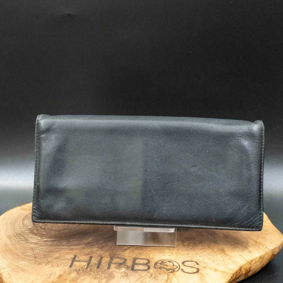 Cartera larga de cuero plegable negra Porsche Design para hombre Foto 2 de 4