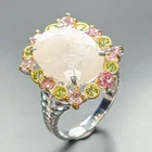 Handmade 13 ct+ Natural Moonstone Ring 925 Sterling Silver Size 8 /R461608