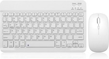 Bluetooth Keyboard and Mouse Combo Rechargeable Portable Wireless white