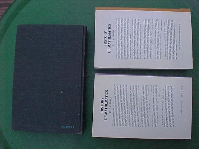 3 Mathematics History Books, 2 are by D.E. Smith, other one is by Carl B. Boyer - Image 2 of 4