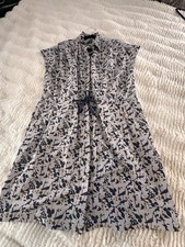 REI Coop Purple + Green Lilac Tint Floral Print Sun Up Shirt Dress - Lg