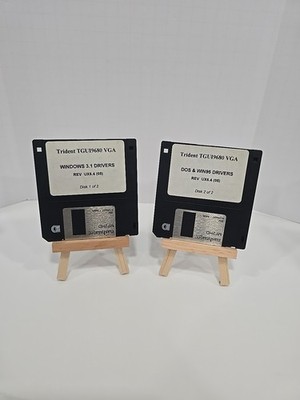 Trident TGUI9680 VGA Windows 3.1 / DOS / WIN95 Drivers 3.5'' Floppy REV UX6.4 HTF