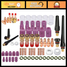53pcs TIG Welding Torch Kit with Stubby Gas Lens  10 Glass Cup for WP-17/18/26