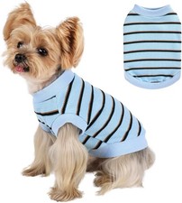 Dog Clothes for Small Dogs Girl Boy Soft Puppy Shirt, Cozy and Large, Blue