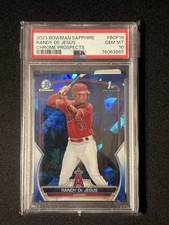 2023 Bowman Chrome BLUE SAPPHIRE RANDY DE JESUS - ANGELS PSA 10 GEM MT