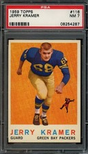 1959 TOPPS #116 JERRY KRAMER PSA 7 PACKERS RC HOF [287]