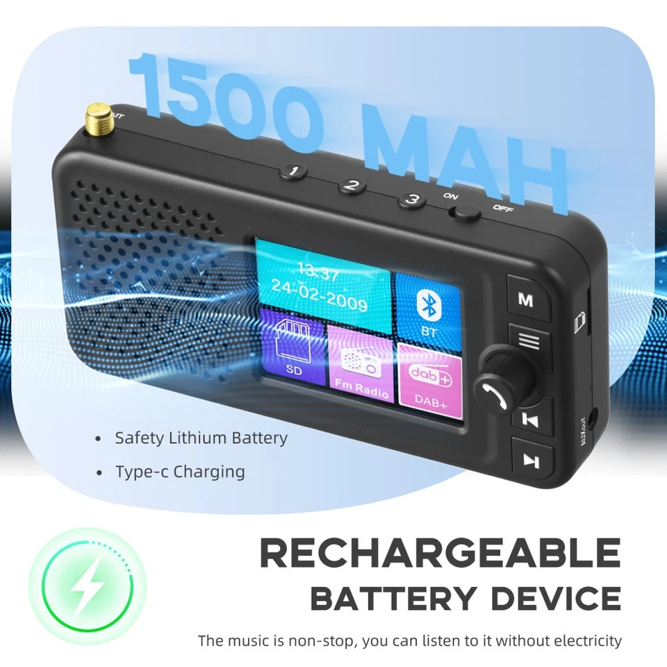 DAB Auto DAB+ Autoradio Adapter FM Transmitter Empfänger BT DAB+ Antenna - Bild 4 von 4