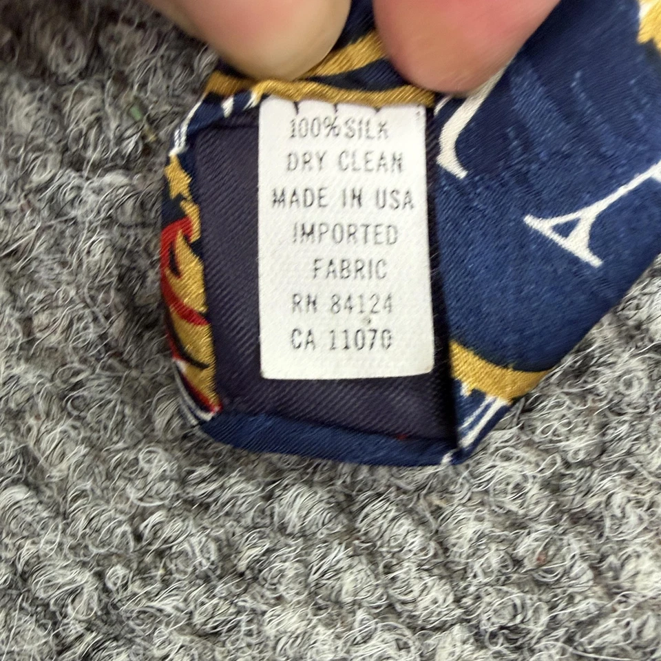 Corbata vintage de seda azul para hombre de los Juegos Olímpicos de Atlanta 1996 recuerdo de EE. UU. Foto 4 de 4