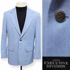 EXECUTIVE DIVISION mens solid light blue sport coat suit jacket blazer 38 R