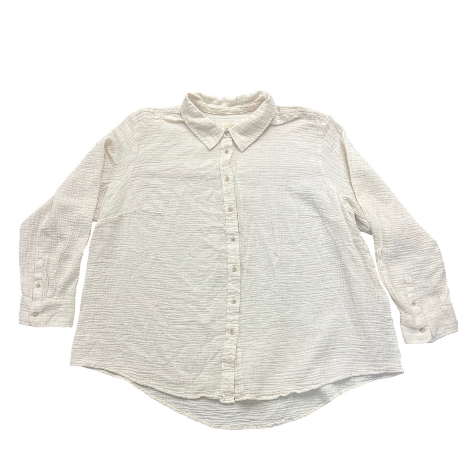 Universal Thread Gauze Button Down Shirt Womens 2… - image 1