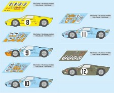 Decals Ford GT40 Le Mans 1968 8 9 10 11 12 1:32 1:24 1:43 1:18 64 87 MkII decals