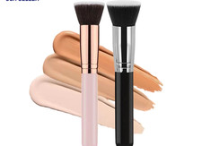 2Pcs Pro Foundation Makeup Brush Flat Top Kabuki for Blending Liquid Cream New