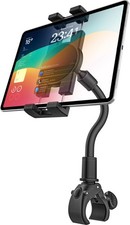 Gooseneck Treadmill Tablet Holder iPad Clamp Mount for Bike Handlebar Spin Bike