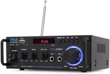 Pyle 200W Wireless Bluetooth Stereo Power Amplifier - Dual Channel Audio Receive