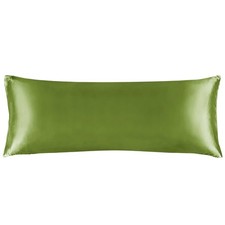 Body Pillow Satin Cover, Silky Smooth 20x54 Inches Bedding, Cedar Green