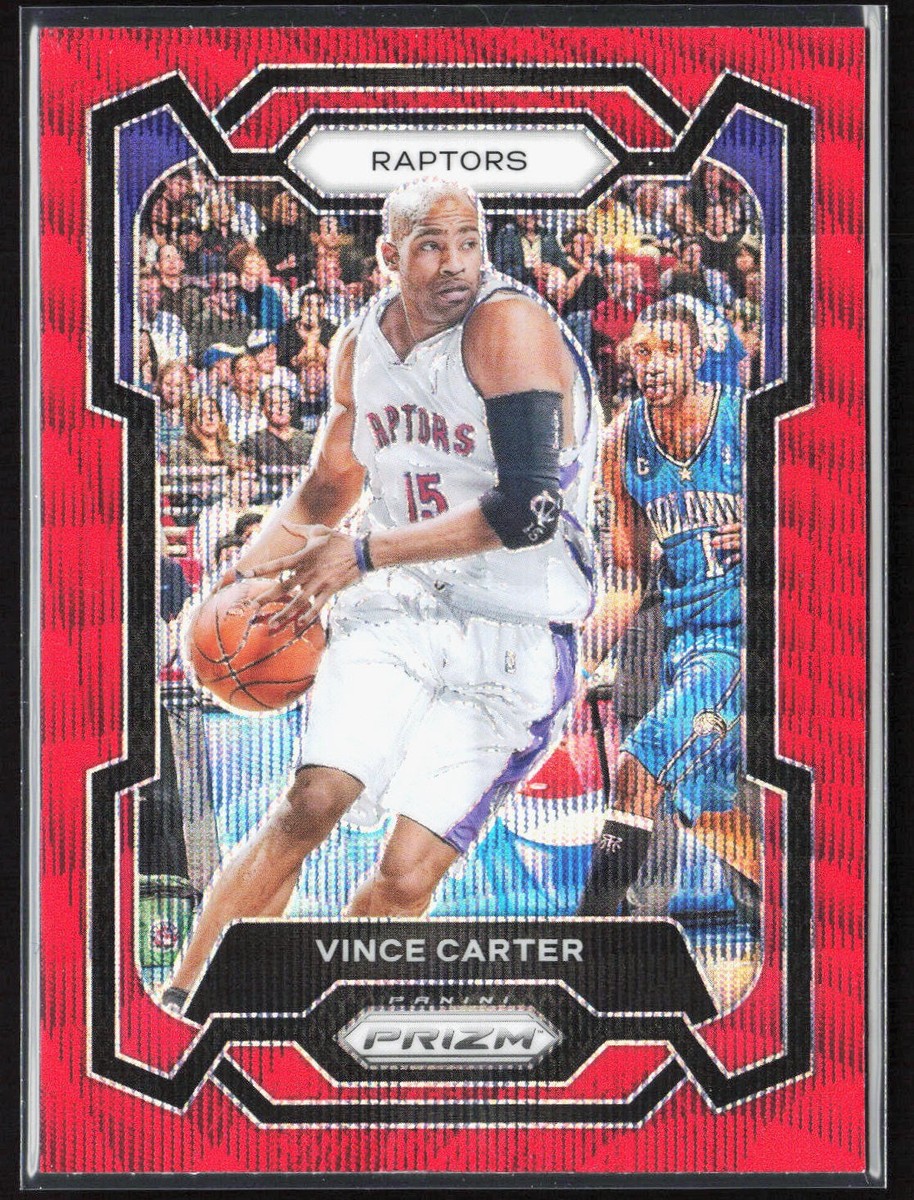2023-24 Panini Prizm Vince Carter Ruby Wave Red #195 Toronto