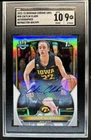 2022-23 Bowman Chrome University Caitlin Clark Auto 1st Refractor #/499 SGC 9 10