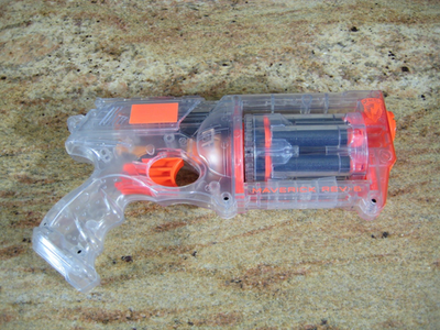 Nerf N-Strike Maverick Rev-6 Clear Transparent Series Nerf Blaster