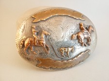 Vintage western belt buckle cowboys