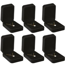 LETURE 6 Pieces Velvet Jewelry Gift Boxes for Necklace Pendant Bracelet Ring ...