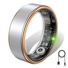 Smart Ring for Women  Men, IP68 Health Fitness Tracker Silver, 10 Silver