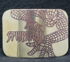 XA05101 NOS VINTAGE 1970s SPIDER-MAN COMIC BOOK CARTOON CHARACTER BELT BUCKLE