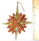 MCM Atomic Sputnik STARBURST Mod Christmas Star Ornament Glitter Pink Gold Mod — photo 4