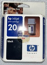 HP 20 InkJet Black Ink Cartridge Exp 2004 Invent New Sealed