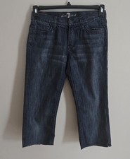 7 For All Mankind Crop Mia Jeans Size 27 Women's Capri Denim Cuffed Made in USA