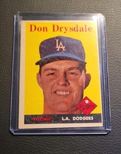 Topps 1958 Topps #25 Don Drysdale Los Angeles Dodgers Base Set Baseball Card