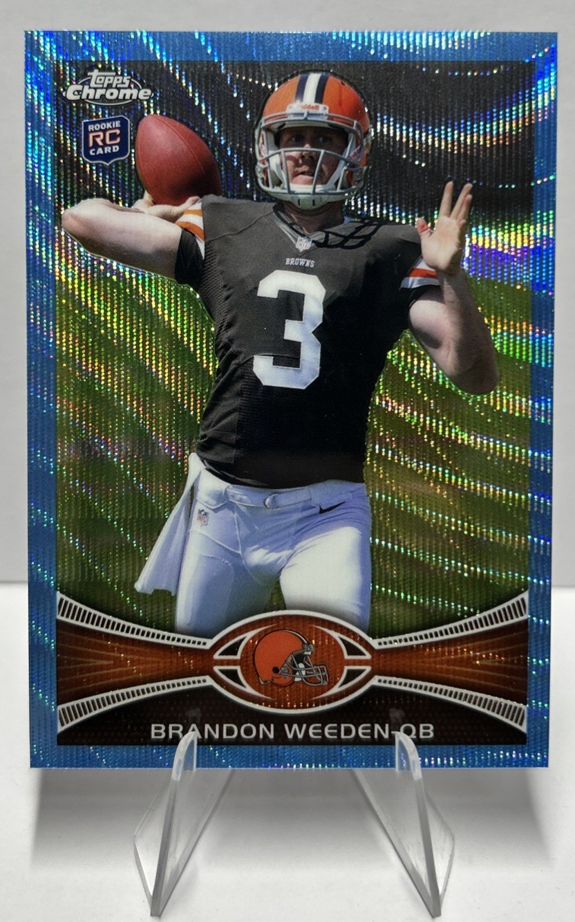Brandon Weeden Topps Chrome Blue Wave Refractor #BW79 Base