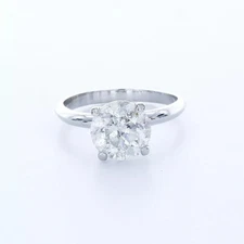 Solitaire Engagement Ring Classic Platinum 3.13 CT Round Lab-Grown Diamond F SI2