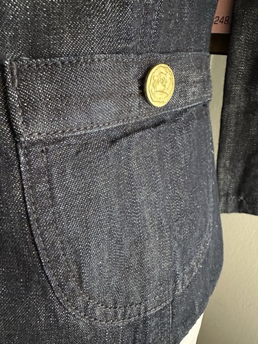 Juicy Couture Denim Jacket Gold Buttons Small - Picture 3 of 6