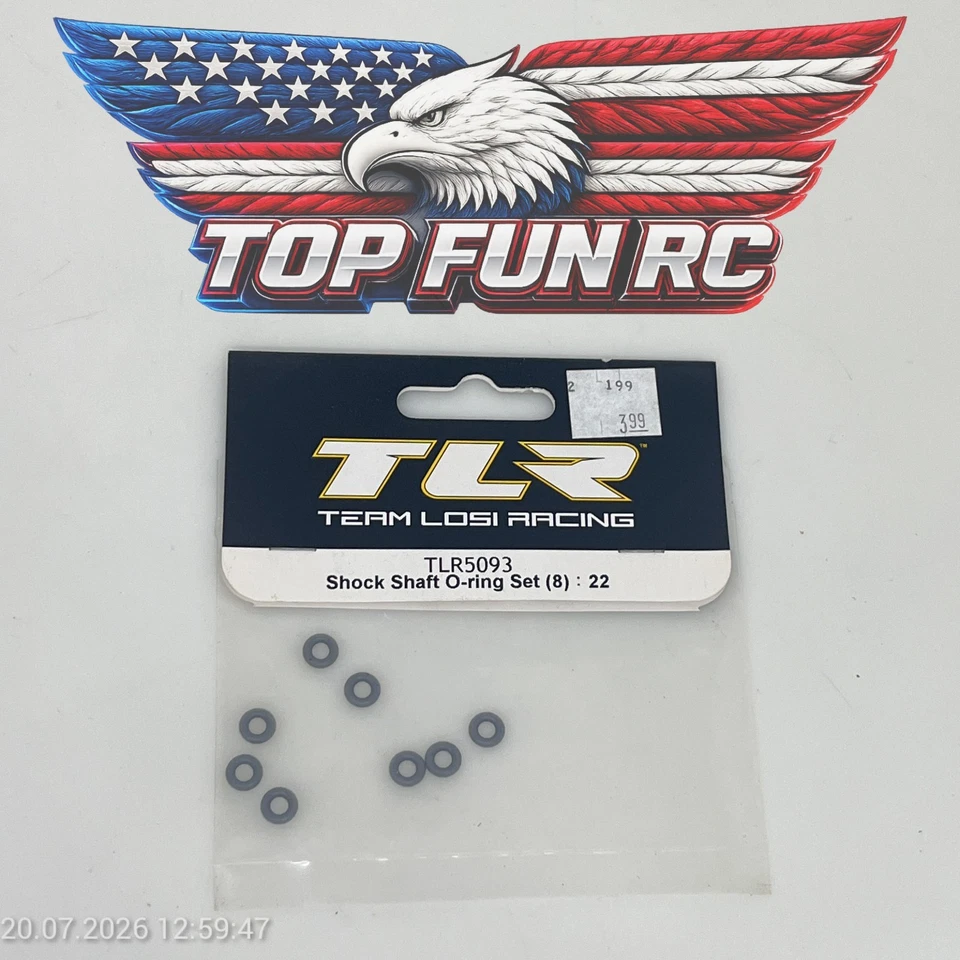 Team Losi Racing Shock Shaft O-Ring Set (8): 22 TLR5093 - Image 1 of 1
