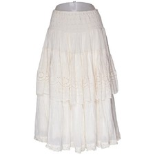 Ewa I Walla, Rock, Größe: ONE SIZE, SS19 22917, Weiß, Baumwolle, Gepunktet #YbM