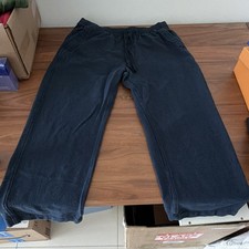 Abercrombie Fitch Men's Sweatpants Navy L Drawstring Elastic Waist Pockets