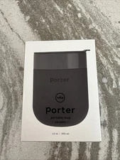Porter To-Go Mug-Ceramic w/ Protective Silicone Sleeve, Charcoal, 12 oz.open Box