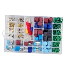 604pcs R134a A/C Valve Core Dust Cap Kit, car A/C System Maintenance Tool Box