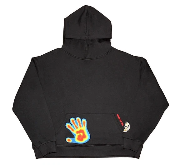 EMRZZZ Thermal Hoodie Unisex Black/Multi Size XS