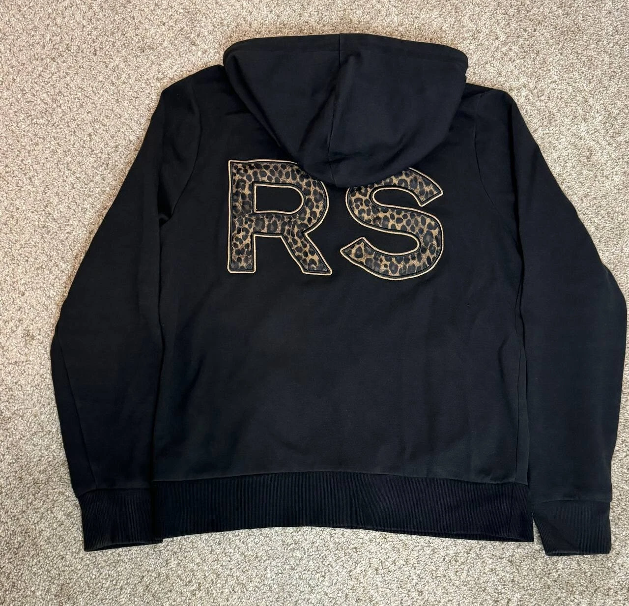 Giacca con cappuccio Michael Kors logo full zip scritta nera uomo Medum