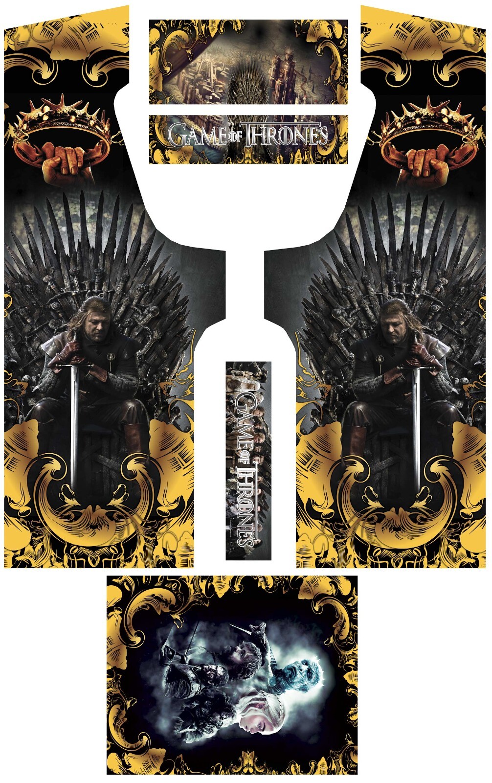 Stickers Game of Thrones pour Borne d'Arcade XL en Vinyle Premium