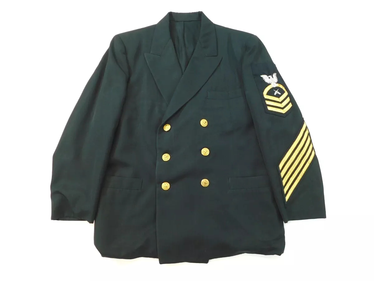 USN US Navy Coat 39 Short Service Dress Blue Uniform Jacket CPO