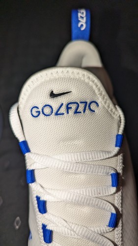 Men's Nike Air Max 270 Golf Shoes White Blue Comfort CK6483-106 Size 10 - Picture 7 of 9